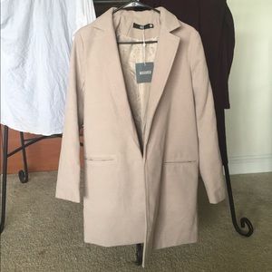 Tan Missguided coat worn twice