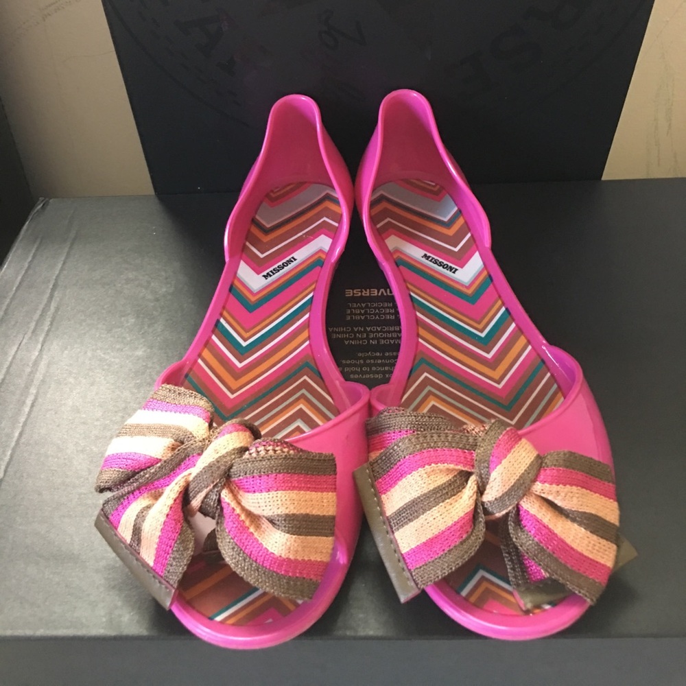 💯Authentic Missoni Open Toe Ballet Flats