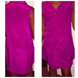 Purple silk button up