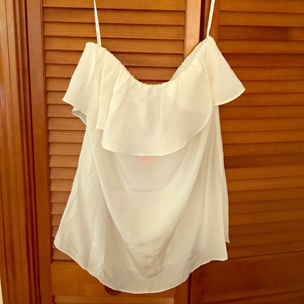 White, never worn, tube top.