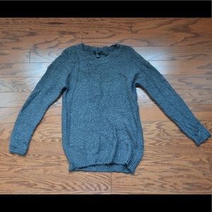 Light Navy Blue Faux Wool Sweater