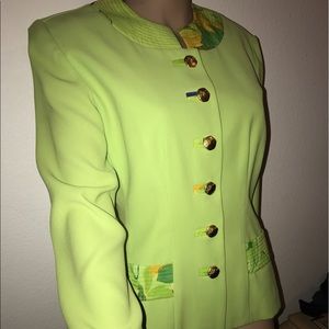 Caché Green Blazer Jacket New without tags Size 6