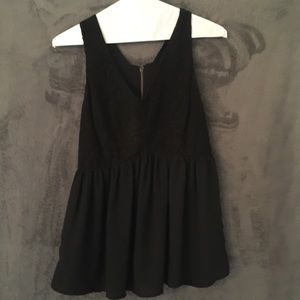 v-neck tank with blouse bottom