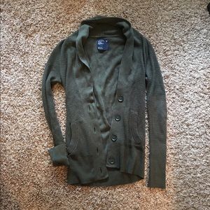 Olive green cardigan