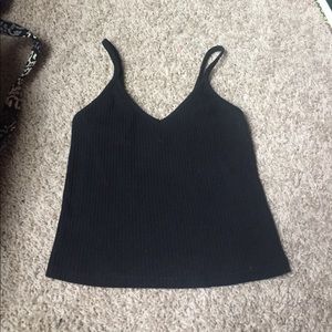 Topshop black crop top