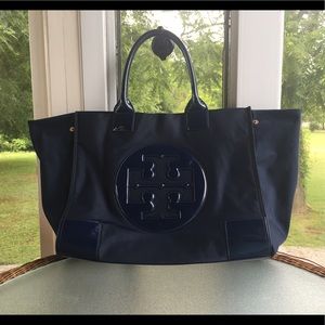 Tory Burch Ella Tote Large in French Navy