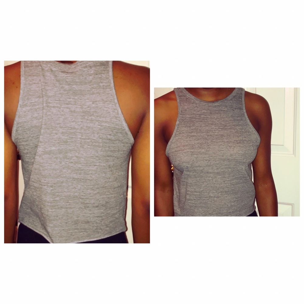 Grey muscle tee