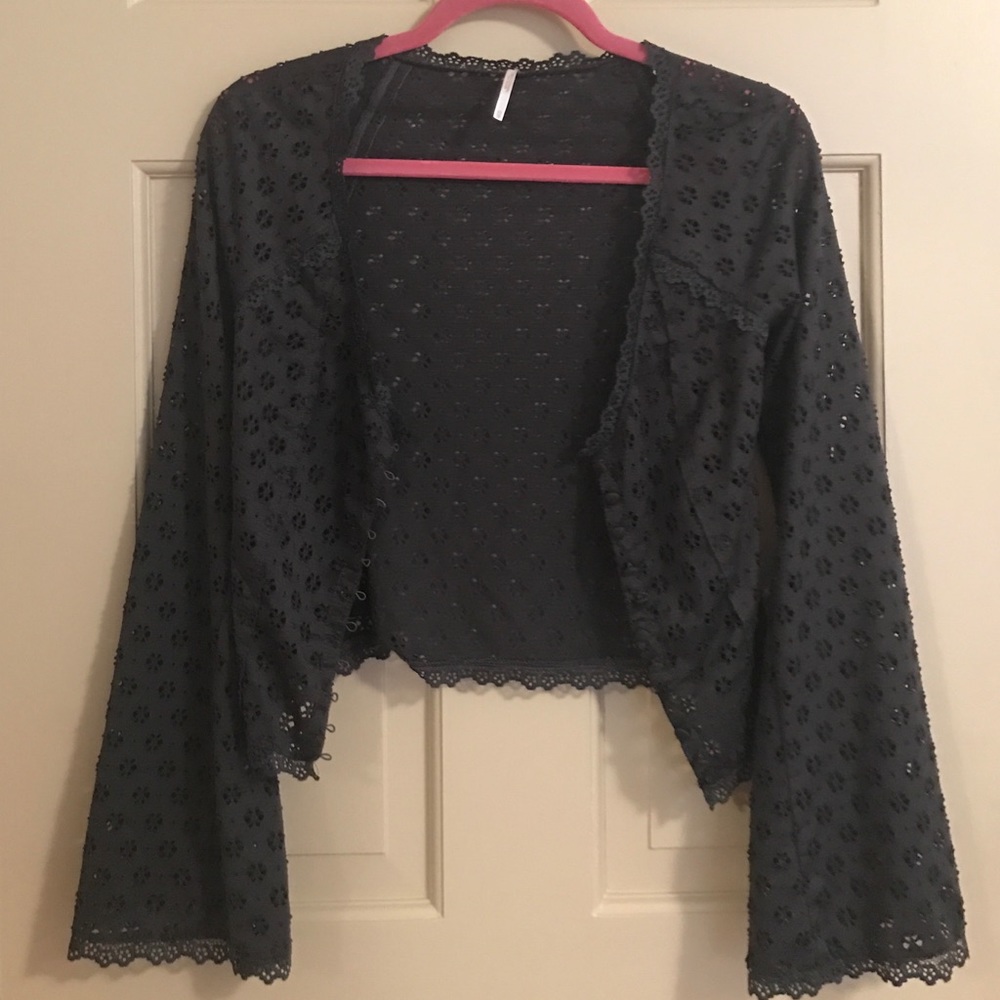 Free people lace cardigan