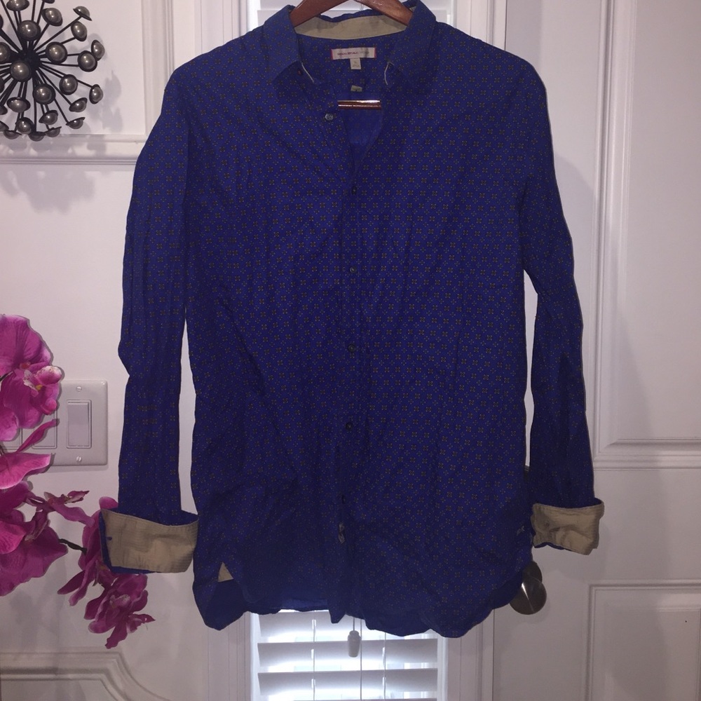 Banana Republic: Royal Blue Men's Botton-Down, XL