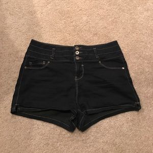 Dark Wash High Waisted Shorts
