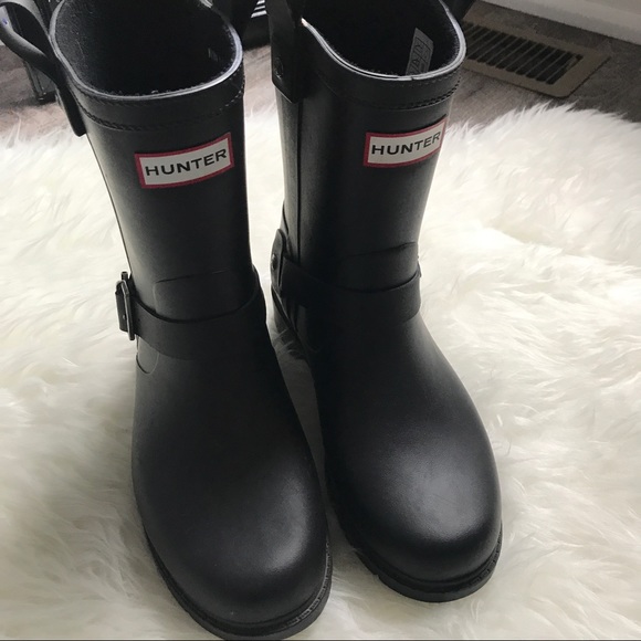 Hunter Black Shoreditch Moto Boots RARE - Picture 3 of 6