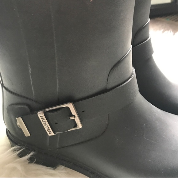 Hunter Black Shoreditch Moto Boots RARE - Picture 4 of 6