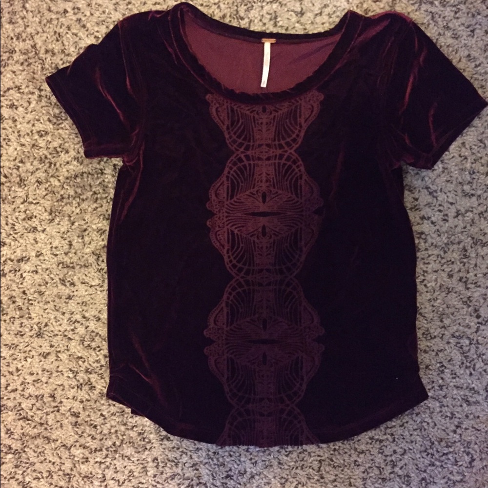 Free People velvet crop top