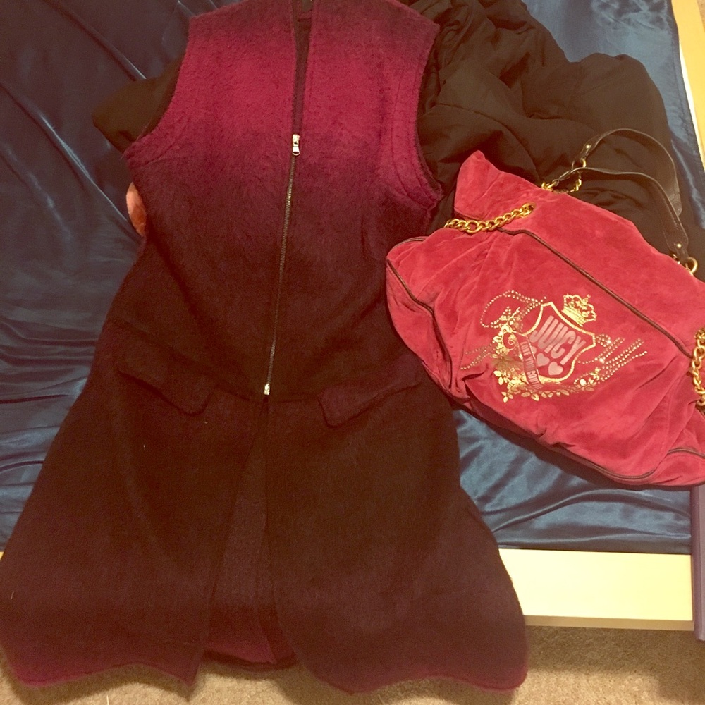 Long cozy vest.