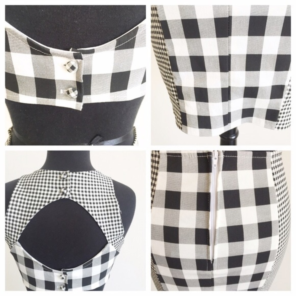 ✨sold✨ nasty gal • check sexy plaid cutout dress - Picture 4 of 4