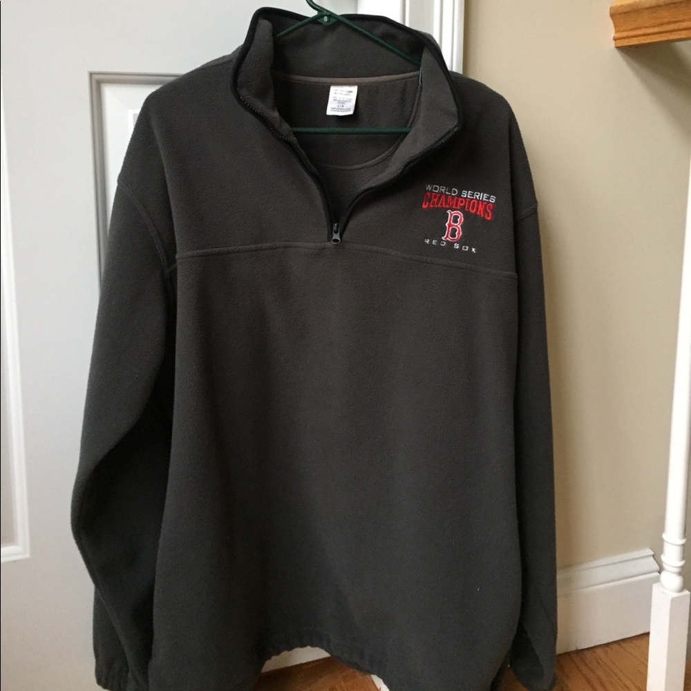 Dark Gray Fleece Jacket Boston Red Sox