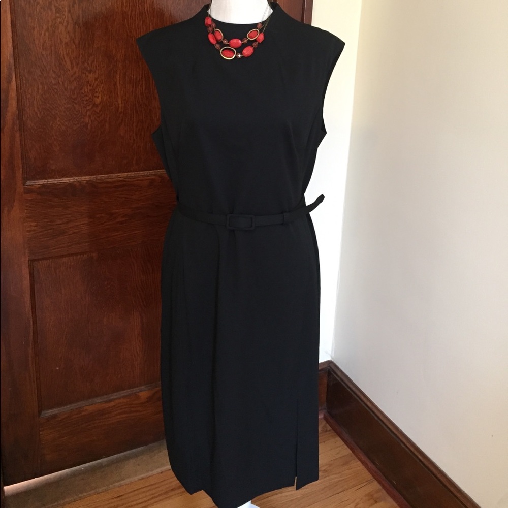 Ralph Lauren black mock neck sheath dress size 14
