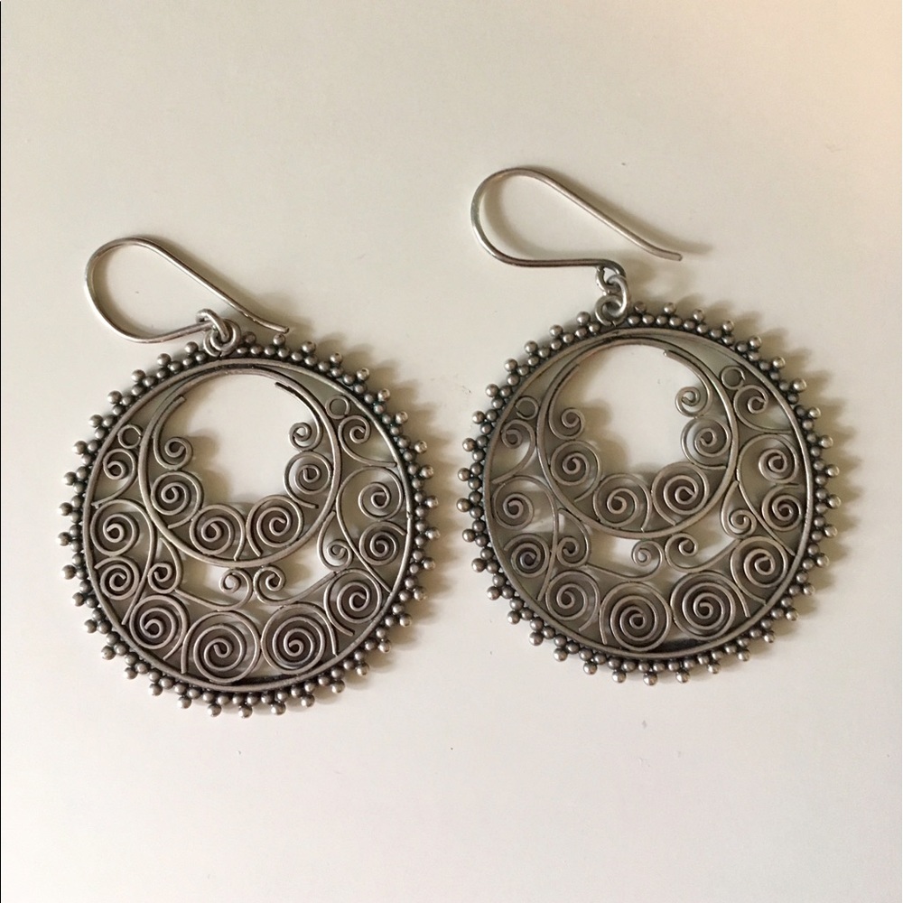 Light silver earrings!