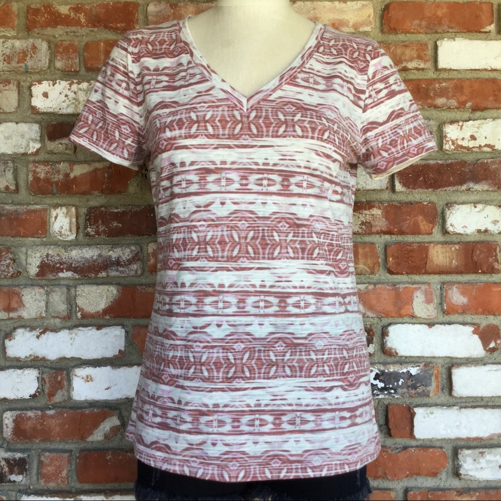 Tribal Print V-Neck Tee!
