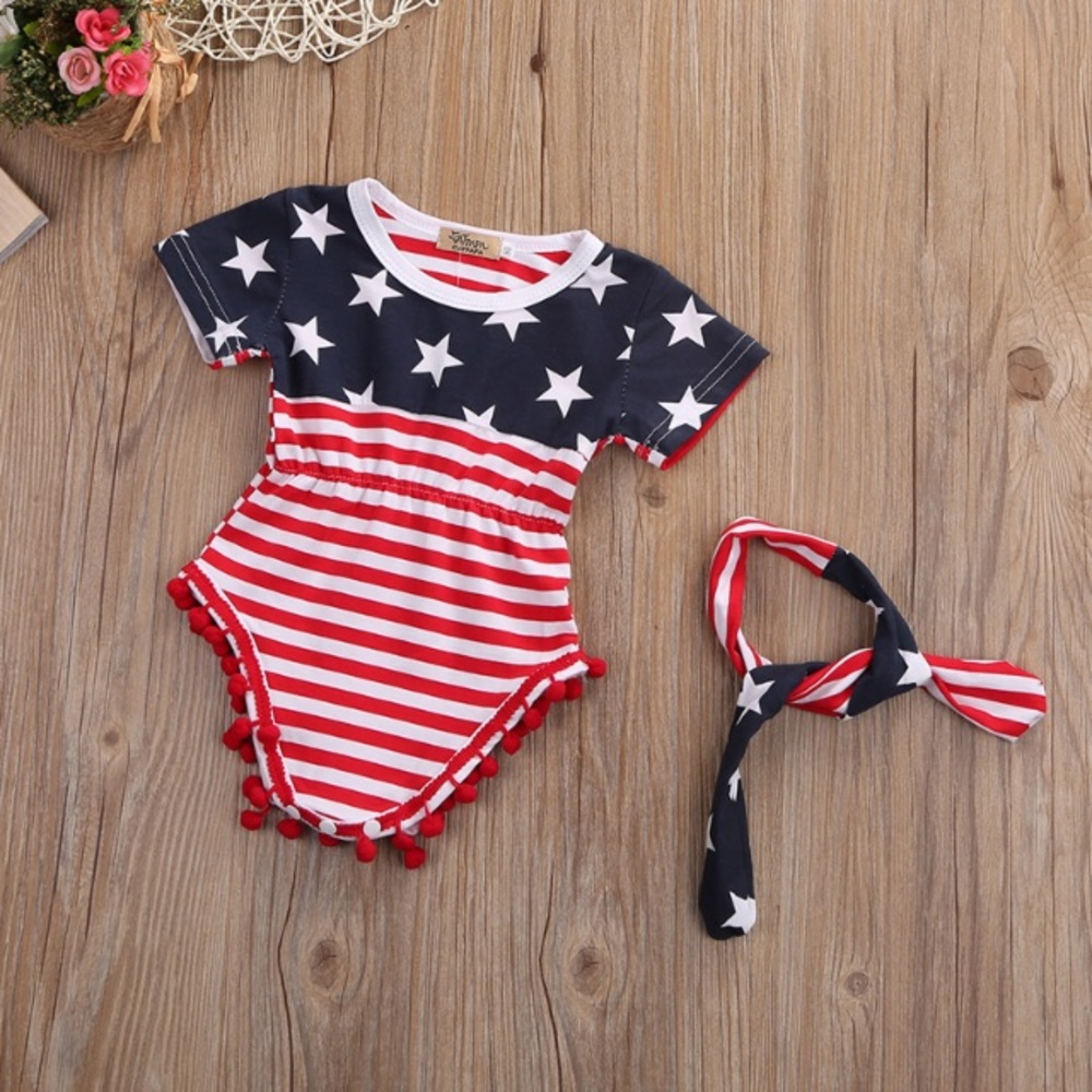 🇱🇷Stars & Stripes Romper Set