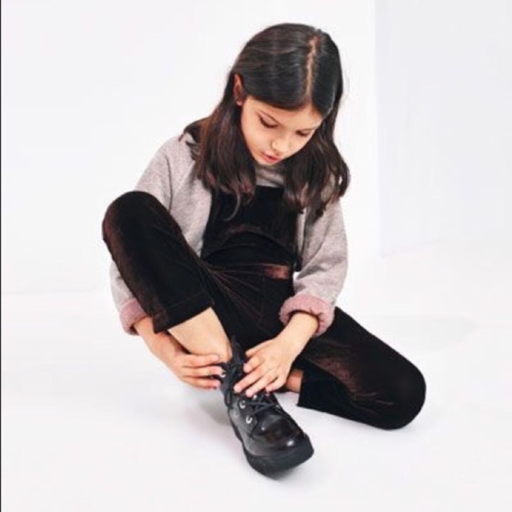 Velvet Dungarees & Plaid Romper Bundle