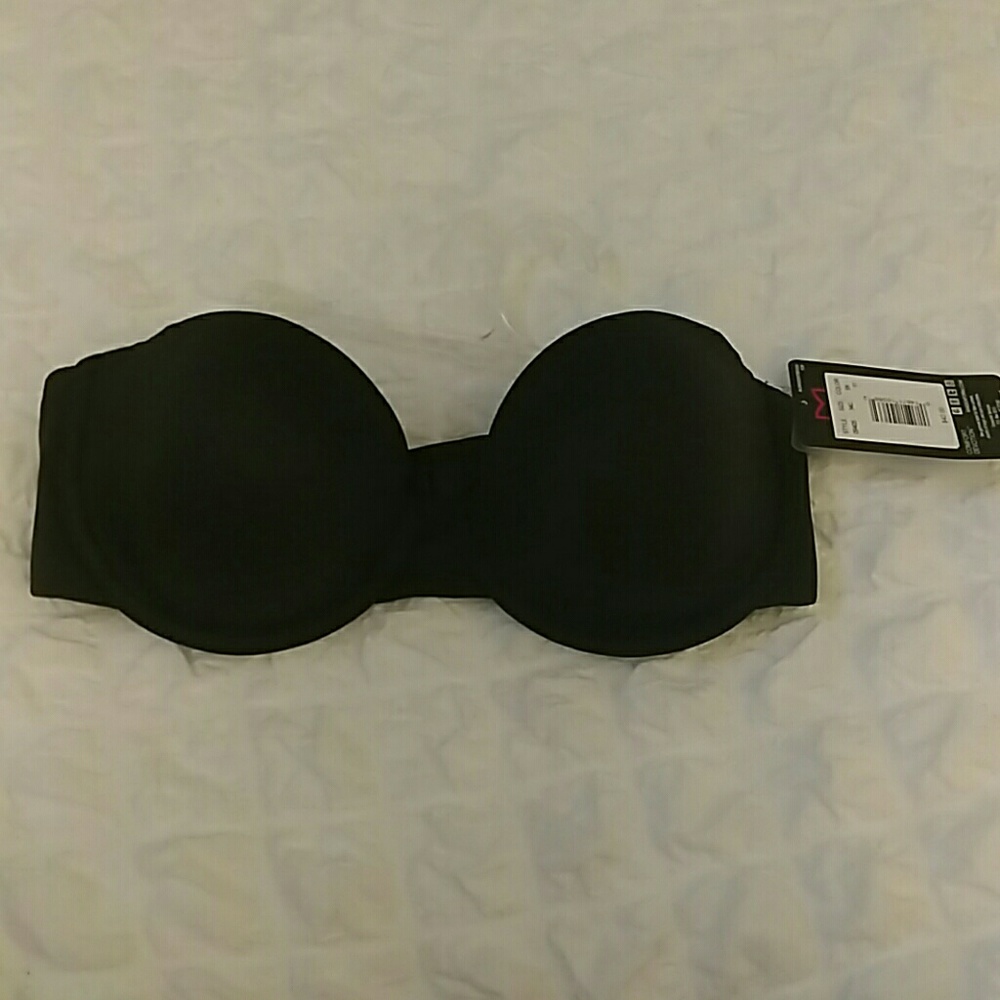 Black Strapless Bra