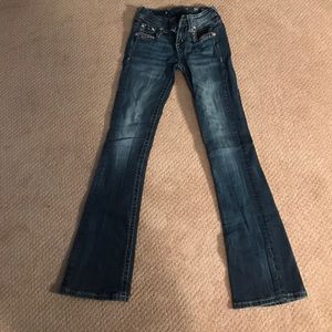 Size 23 boot cut Miss Me jeans