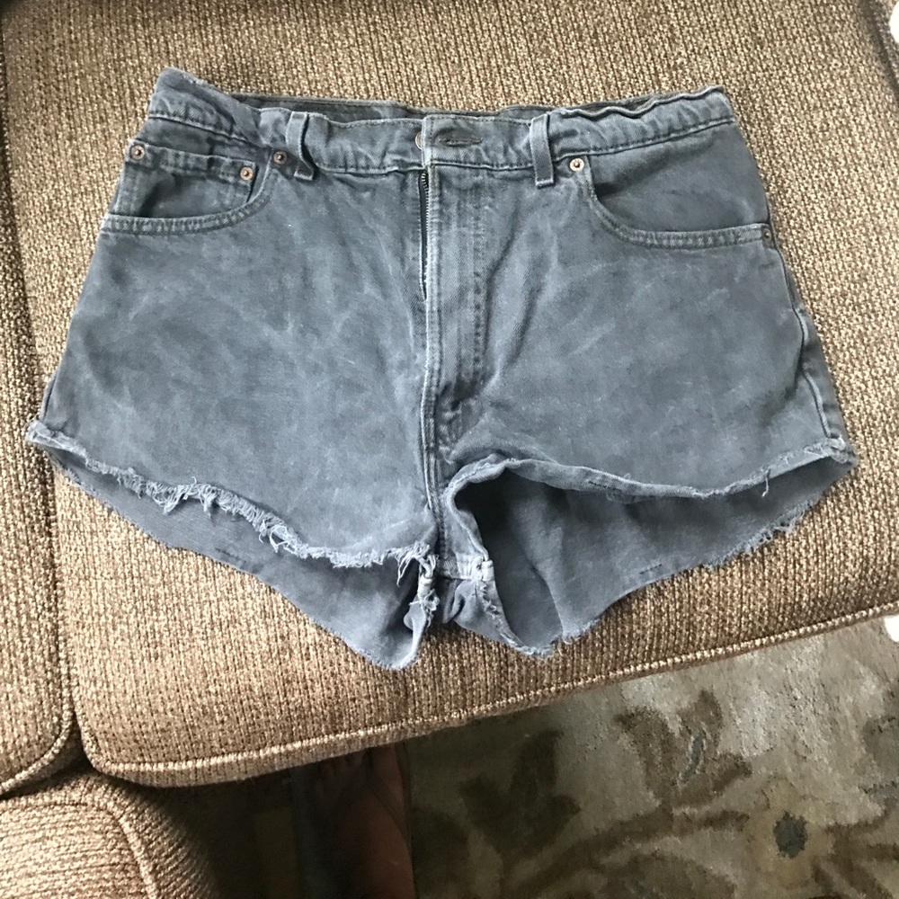Distressed Black Jean Shorts!
