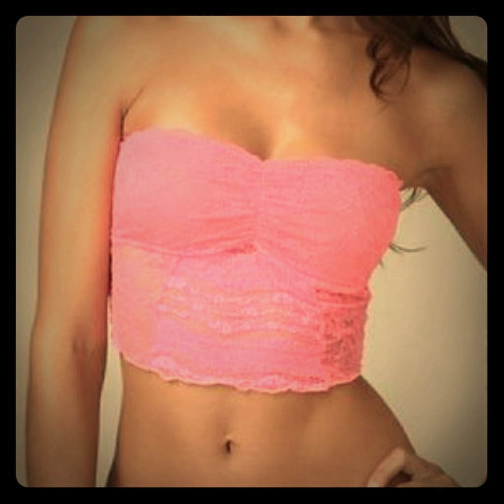 { Free People } Lacy Bandeau Cropped Bra - Picture 1 of 7