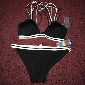 Strappy bathing suit