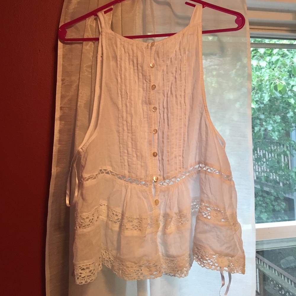 New Free people too white lace
