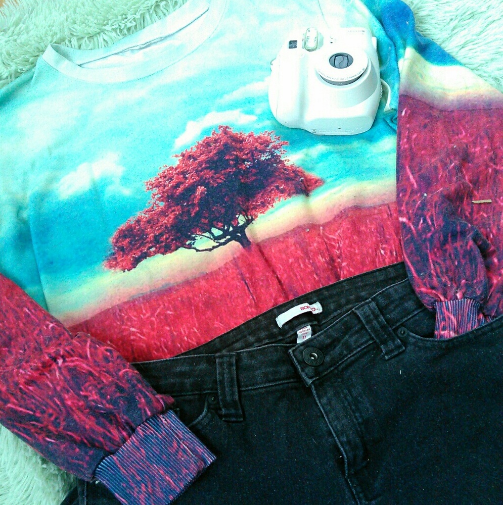 Sheinside Bright Photo Sweater