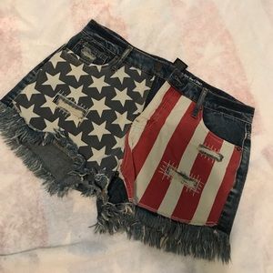 American Flag 🇺🇸 denim shorts