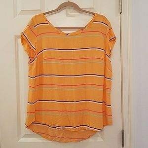 Orange and striped top