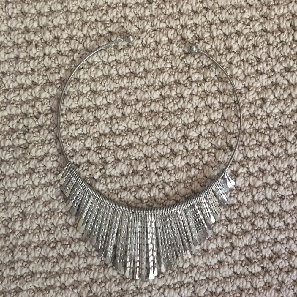 Dangly silver necklace