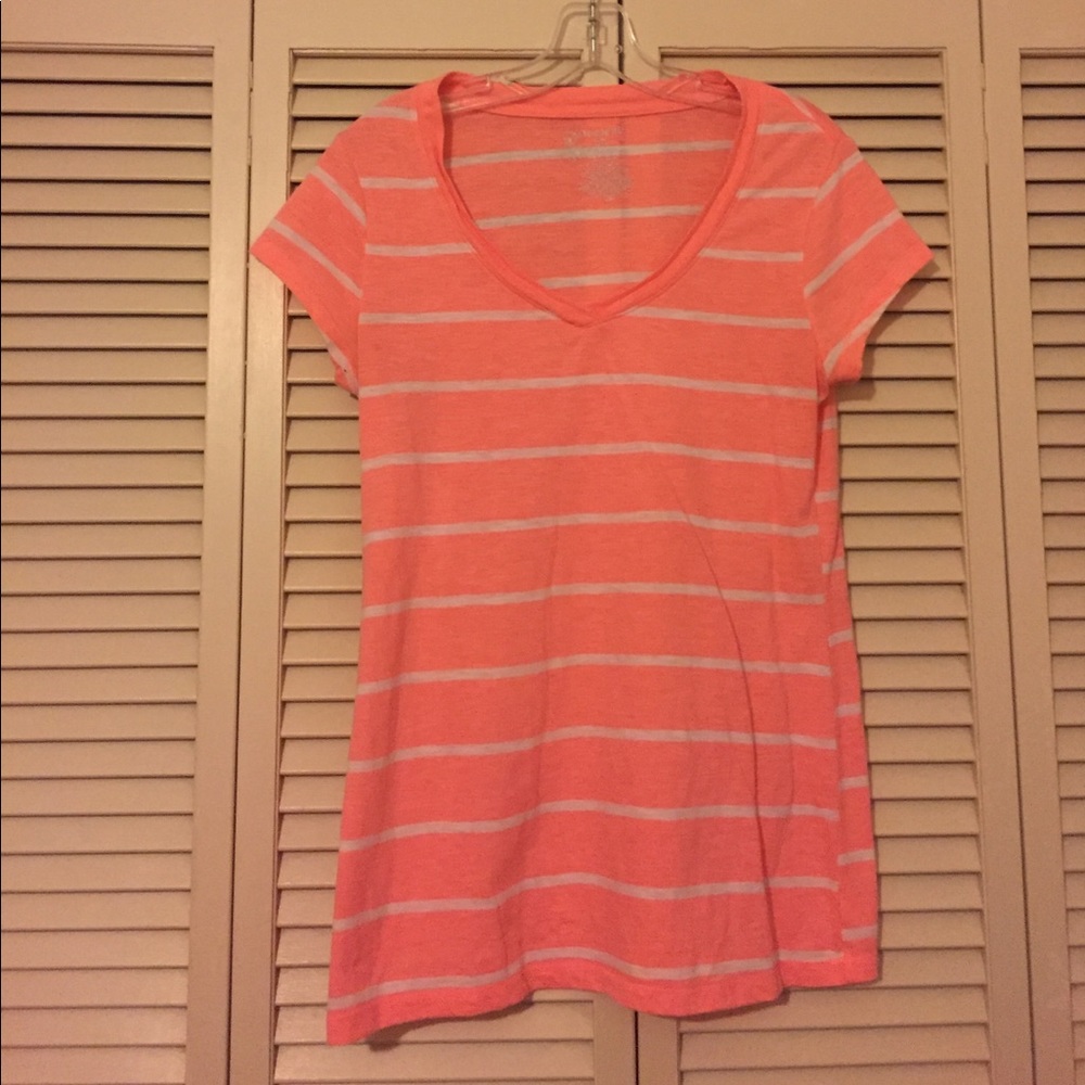 Hanes t-shirt, light neon pink