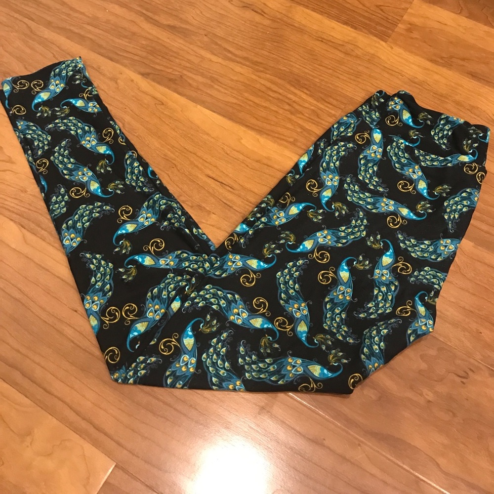 LulaRoe PEACOCK Leggings OS