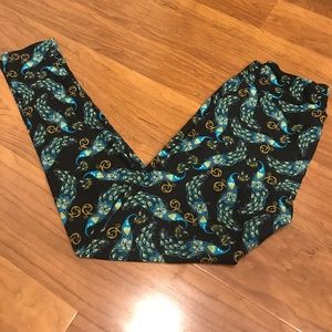 LulaRoe PEACOCK Leggings OS