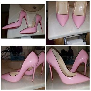 Women Pink high heels pumps
