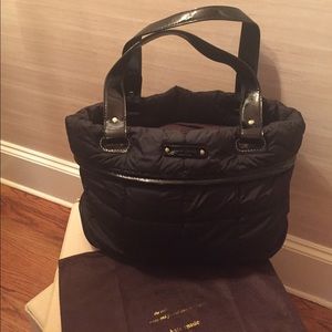 Kate Spade black quilted tote