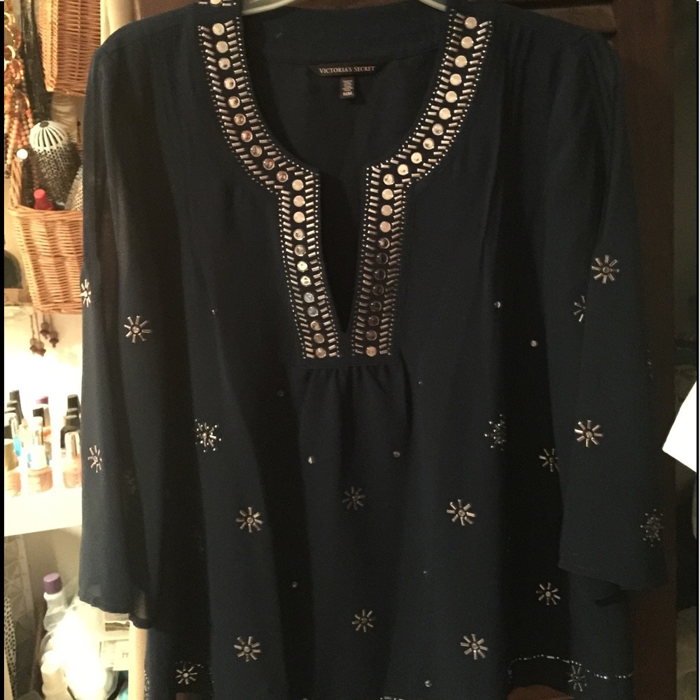 Victoria's Secret Sheer/Flowy Elegant blouse