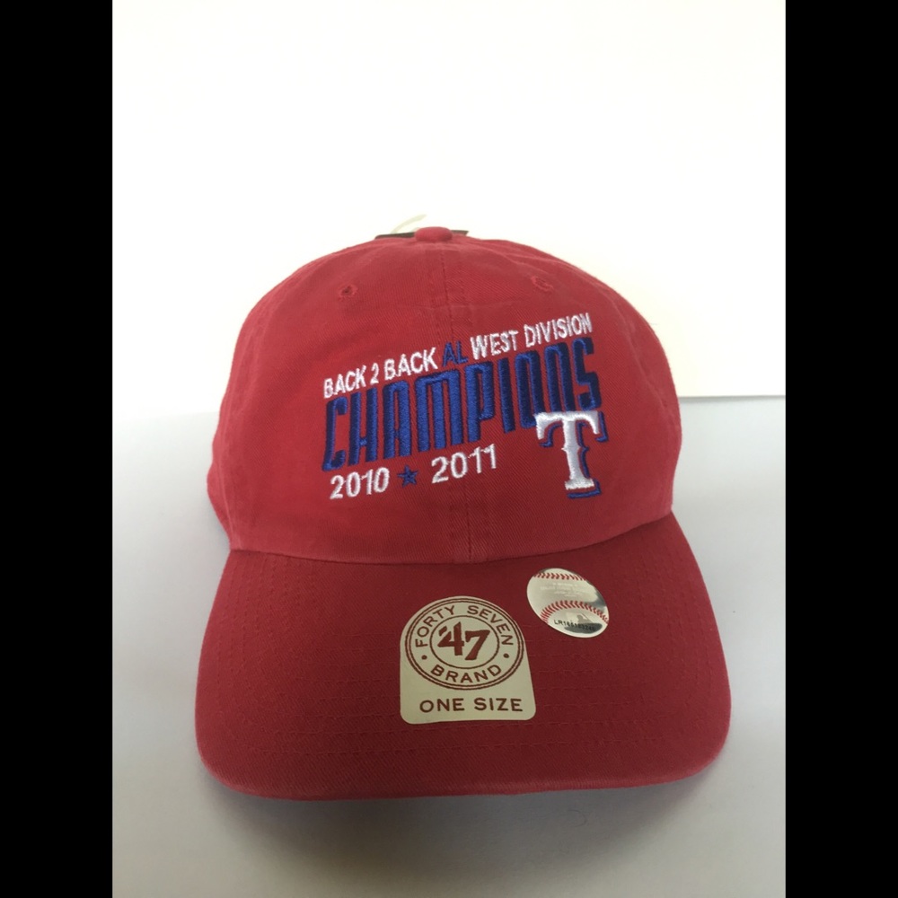 🐧 NWT Red Texas Rangers AL Champions Hat