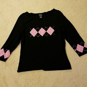 Argyle pattern sweater