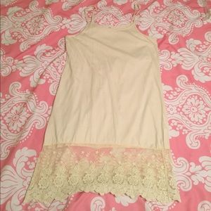 Cream and lace slip