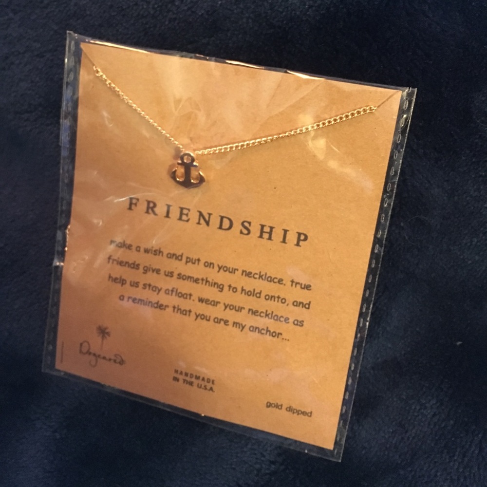 Friendship anchor necklace