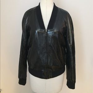 Patent Leather Bomber