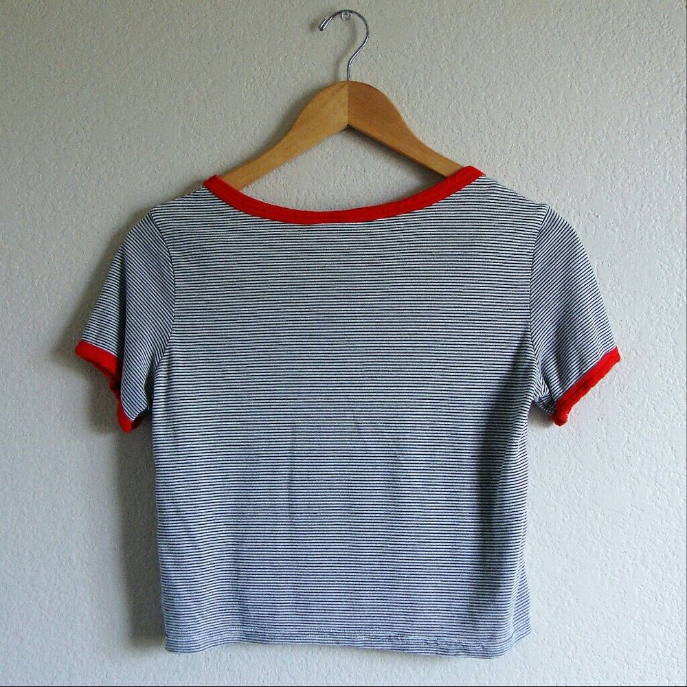 H&M • Striped Ringer Crop Top - Picture 3 of 6