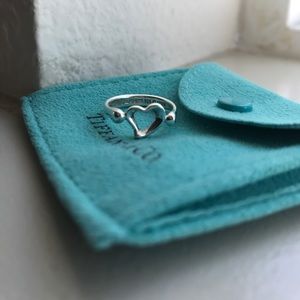Tiffany & Co. sterling silver open heart ring