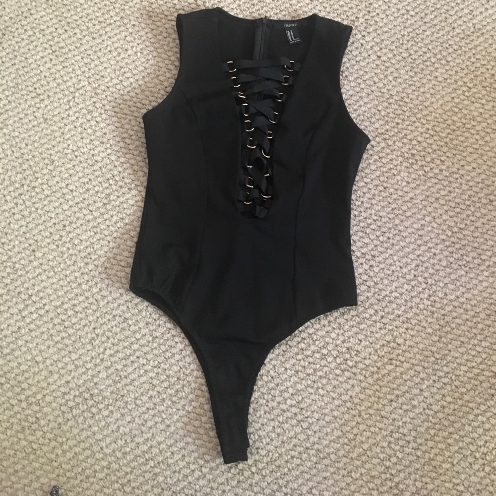 ADD TO BUNDLE--Sexy lace up leotard