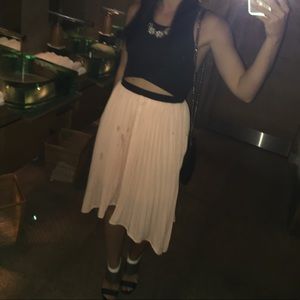 Blush pink and black cutout DRESS